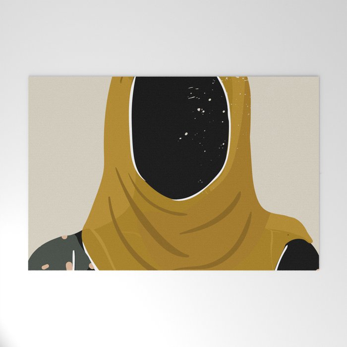 Black Hair No. 13 Welcome Mat Gallery Image 1