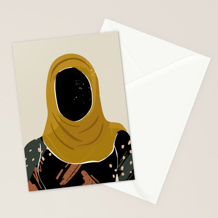 Black Hair No. 13 Stationery Card Gallery Image 2