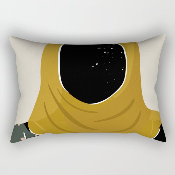 Black Hair No. 13 Rectangular Pillow Gallery Image 2