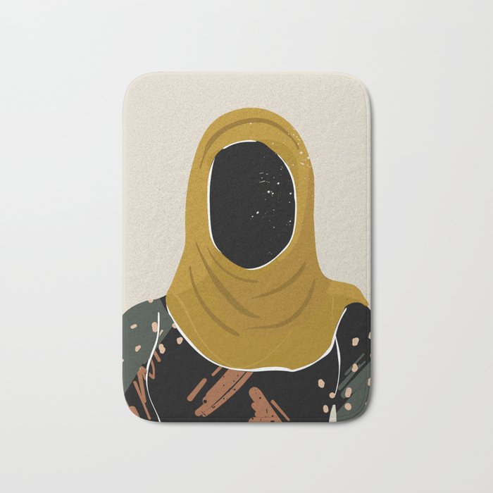 Black Hair No. 13 Bath Mat Gallery Image 1