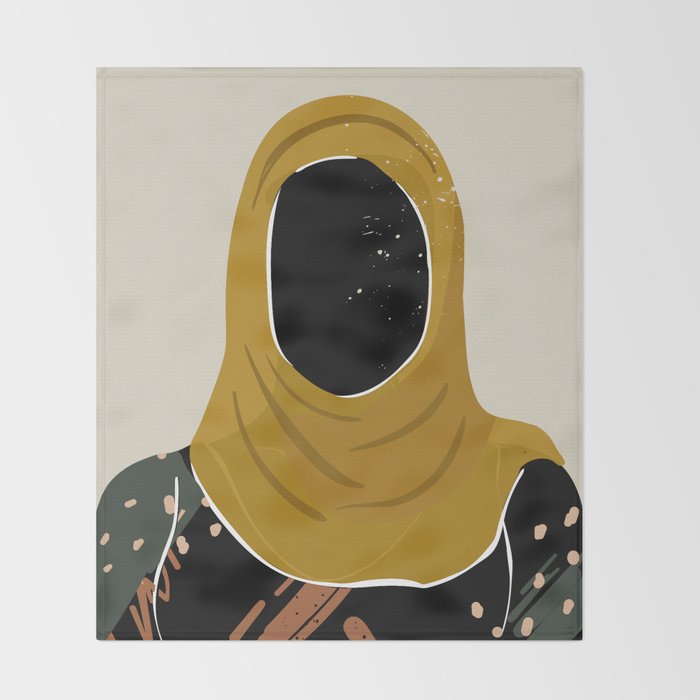 Black Hair No. 13 Throw Blanket Gallery Image 2