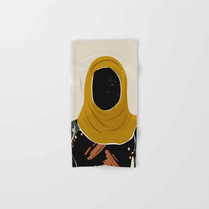 Black Hair No. 13 Hand & Bath Towel Gallery Image 1