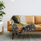 Black Hair No. 13 Throw Blanket Gallery Image 1