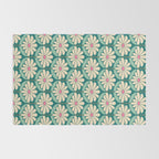Flower Power - Teal, Pink and Off-white Rug Gallery Image 2