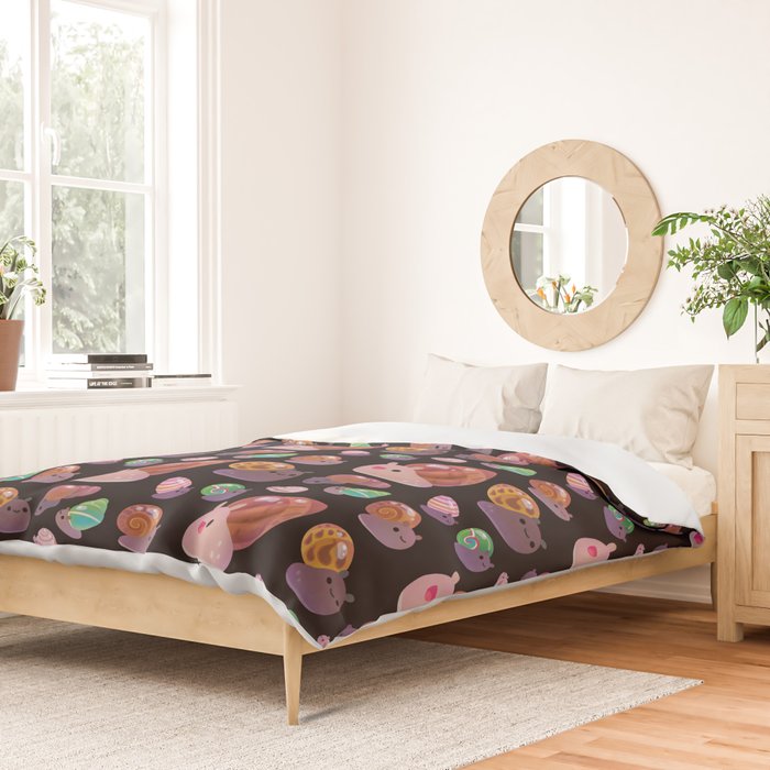 Land snail - dark Duvet Cover Gallery Image 2