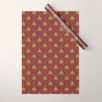 Vintage summer palm tree art pattern Wrapping Paper Gallery Image 1