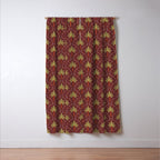 Vintage summer palm tree art pattern Window Curtain Gallery Image 3