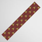Vintage summer palm tree art pattern Table Runner Gallery Image 3
