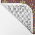 Vintage summer palm tree art pattern Bath Mat Gallery Image 2