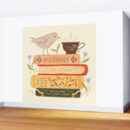 Bird's Book Stack Wall Mural Gallery Image 2