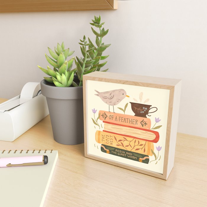 Bird's Book Stack Mini Art Print Gallery Image 2