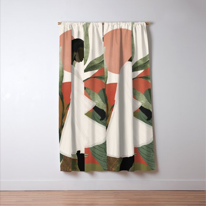 Tropical Girl 44 Window Curtain Gallery Image 3