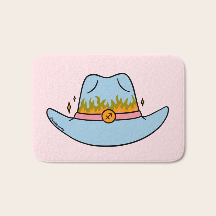 Sagittarius Cowboy Hat Bath Mat Gallery Image 1