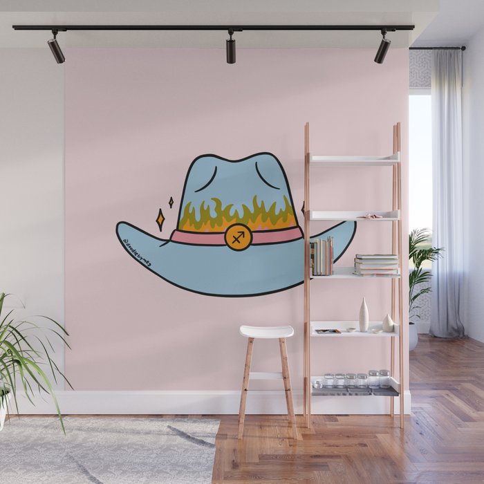 Sagittarius Cowboy Hat Wall Mural Gallery Image 1