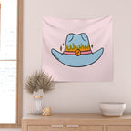Sagittarius Cowboy Hat Wall Tapestry Gallery Image 2