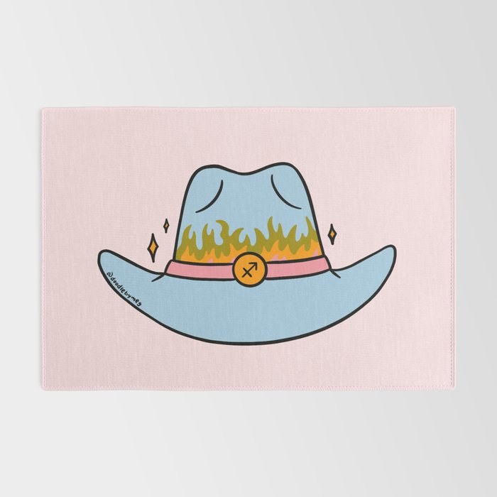 Sagittarius Cowboy Hat Rug Gallery Image 2