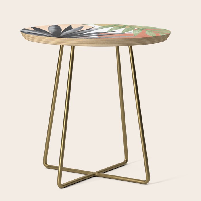Abstract Tropical Art VII Side Table Gallery Image 1