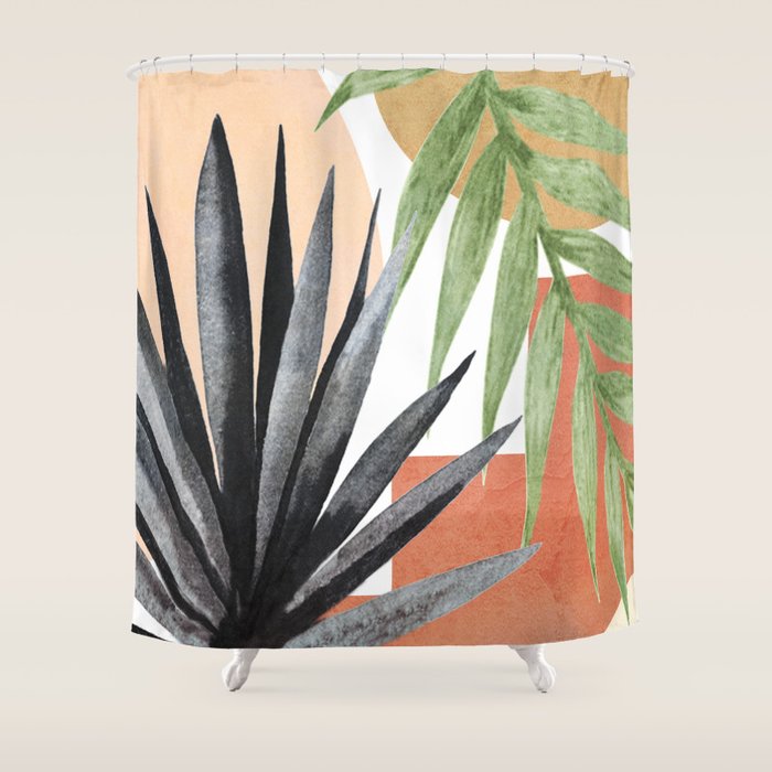 Abstract Tropical Art VII Shower Curtain Gallery Image 1