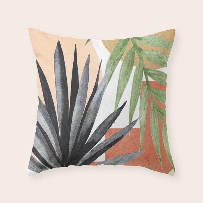 Abstract Tropical Art VII Throw Pillow Gallery Image 6