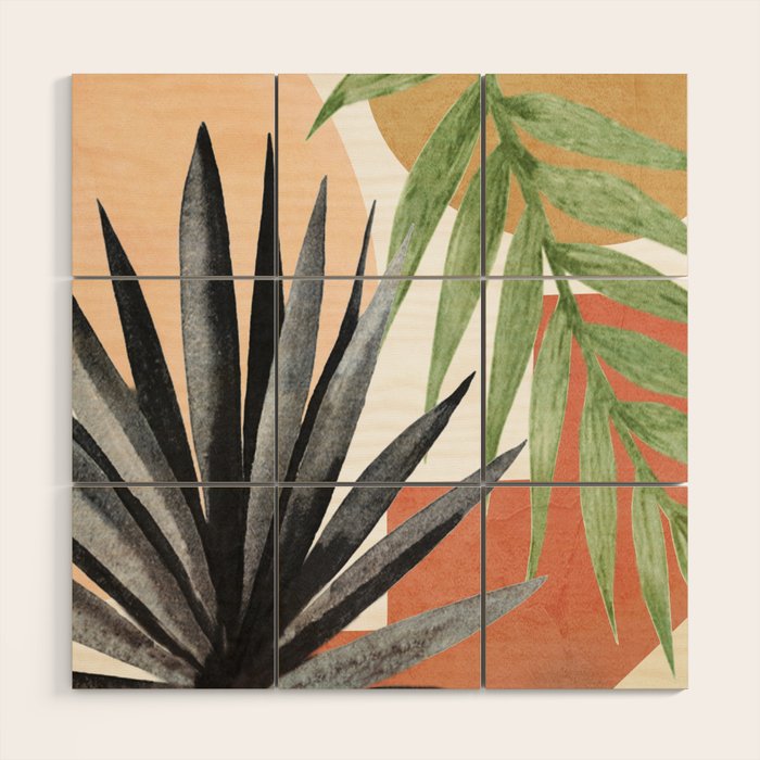 Abstract Tropical Art VII Wood Wall Art Gallery Image 1