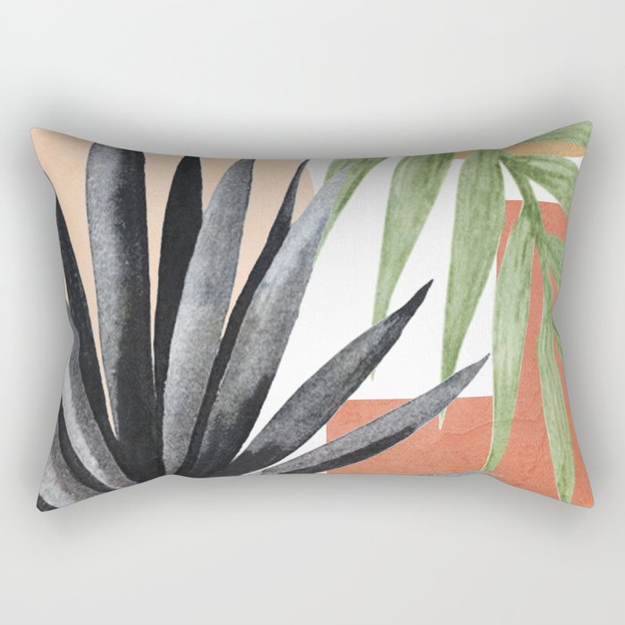 Abstract Tropical Art VII Rectangular Pillow Gallery Image 2