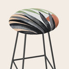Abstract Tropical Art VII Stool Gallery Image 2