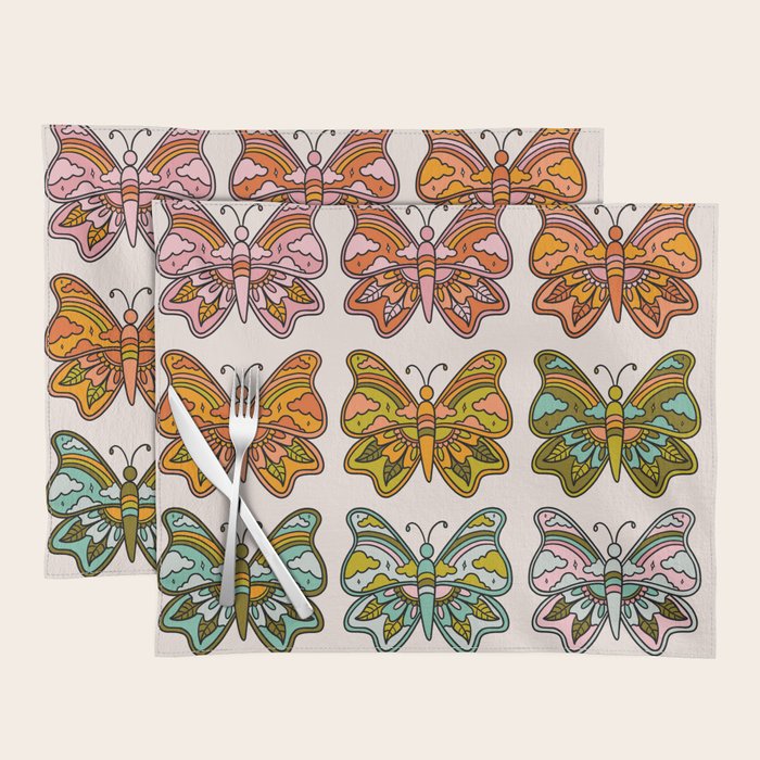 Rainbow Butterflies Placemat Gallery Image 1