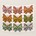 Rainbow Butterflies Wall Tapestry Gallery Image 4
