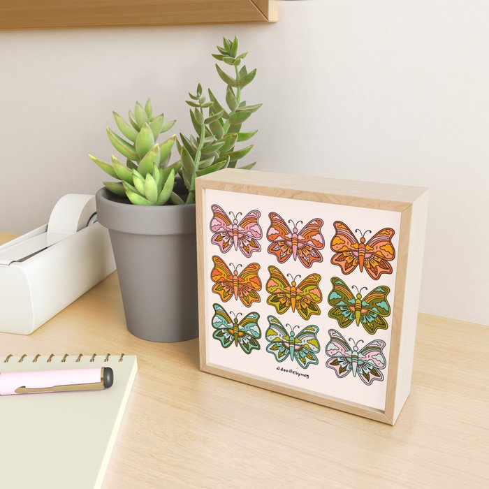 Rainbow Butterflies Mini Art Print Gallery Image 2