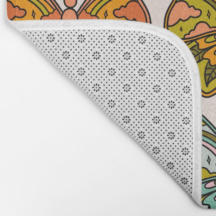 Rainbow Butterflies Bath Mat Gallery Image 2