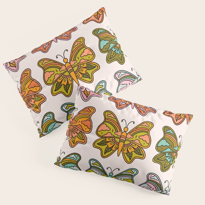 Rainbow Butterflies Pillow Sham Gallery Image 3