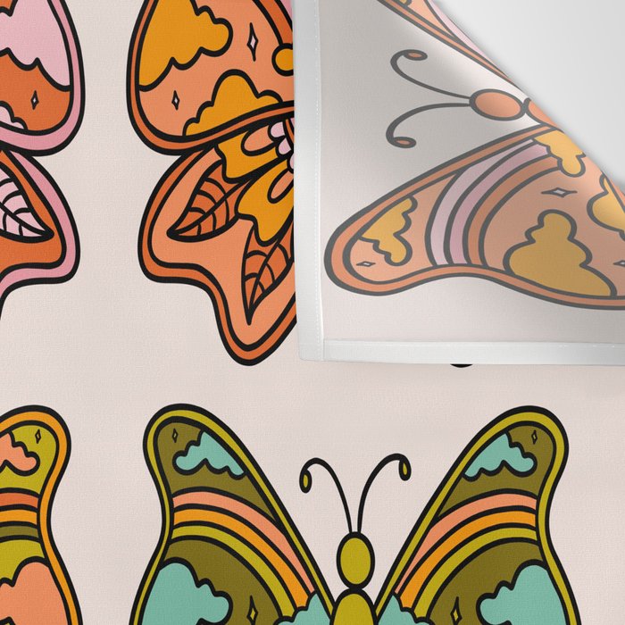 Rainbow Butterflies Wall Tapestry Gallery Image 3