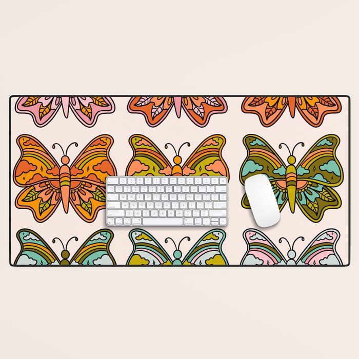 Rainbow Butterflies Desk Mat Gallery Image 1