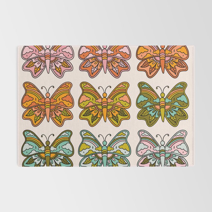 Rainbow Butterflies Rug Gallery Image 2