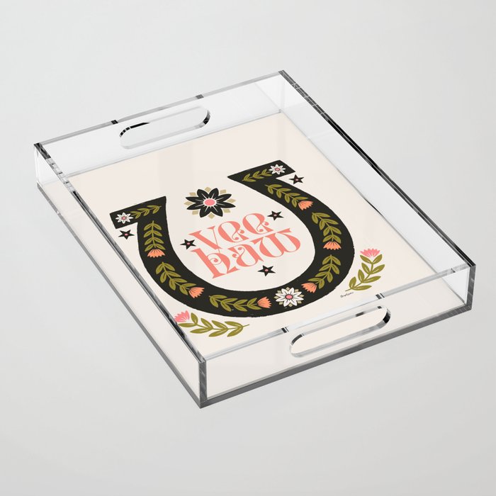 Yee Haw Horseshoe Acrylic Tray Gallery Image 1