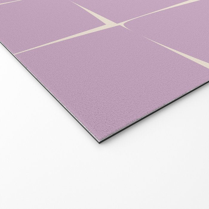 Lavender Flux Check Grid Pattern Welcome Mat Gallery Image 2