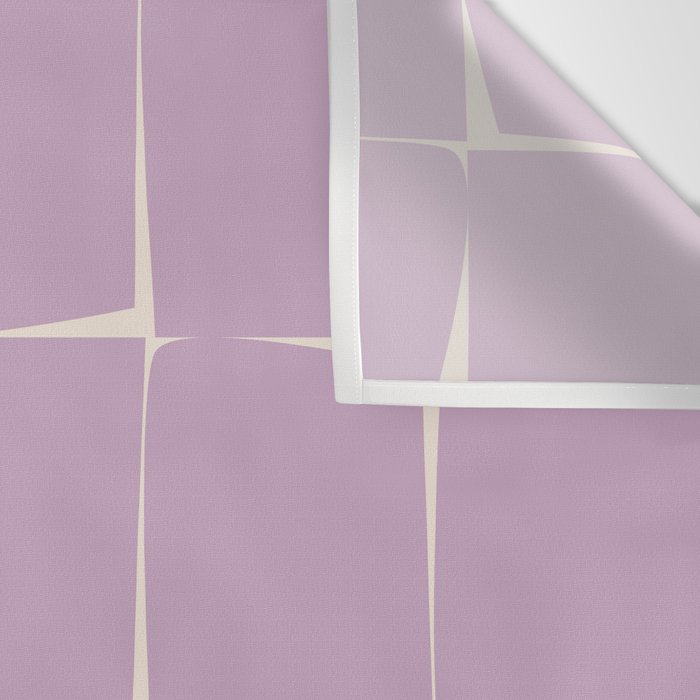 Lavender Flux Check Grid Pattern Wall Tapestry Gallery Image 3