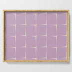Lavender Flux Check Grid Pattern Serving Tray Gallery Image 1