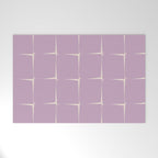Lavender Flux Check Grid Pattern Welcome Mat Gallery Image 1