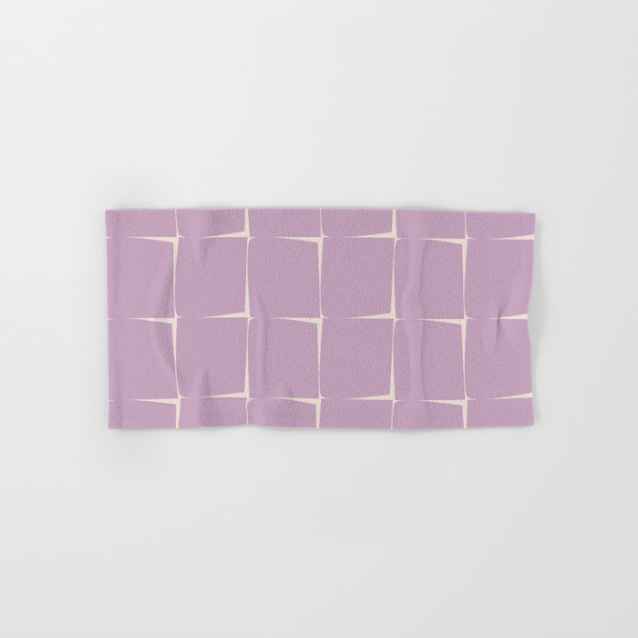 Lavender Flux Check Grid Pattern Bath Towel Gallery Image 1