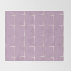 Lavender Flux Check Grid Pattern Throw Blanket Gallery Image 2