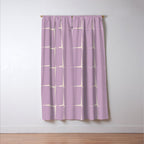 Lavender Flux Check Grid Pattern Window Curtain Gallery Image 3