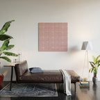 Lavender Flux Check Grid Pattern Wood Wall Art Gallery Image 2