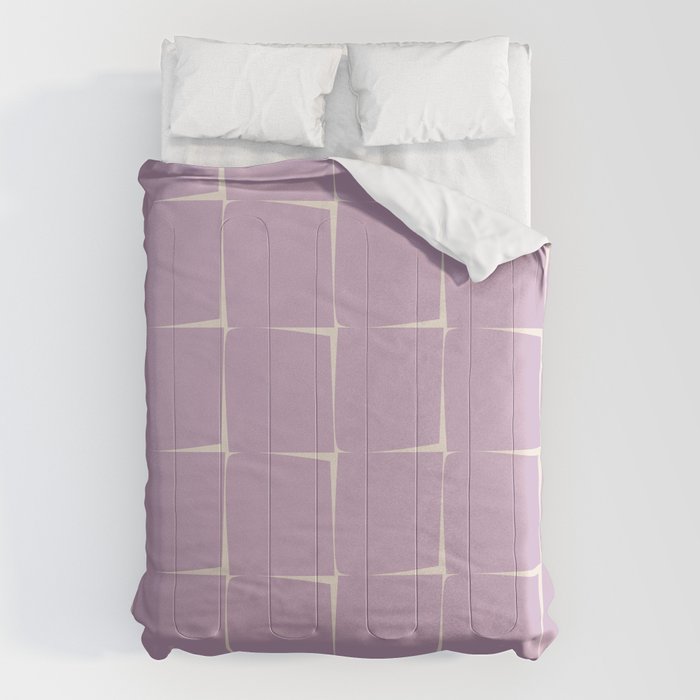Lavender Flux Check Grid Pattern Comforter Gallery Image 6