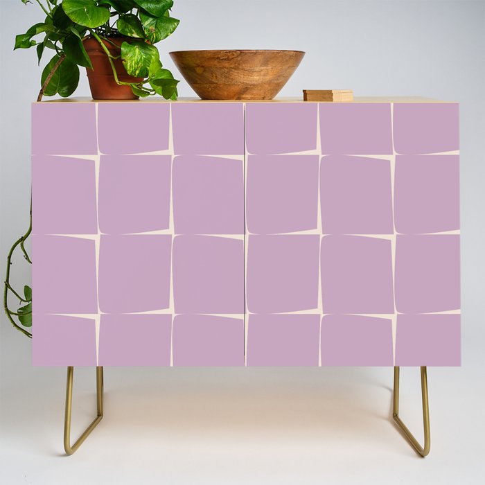 Lavender Flux Check Grid Pattern Credenza Gallery Image 1