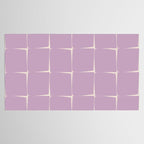 Lavender Flux Check Grid Pattern Tablecloth Gallery Image 2