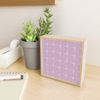 Lavender Flux Check Grid Pattern Mini Art Print Gallery Image 2