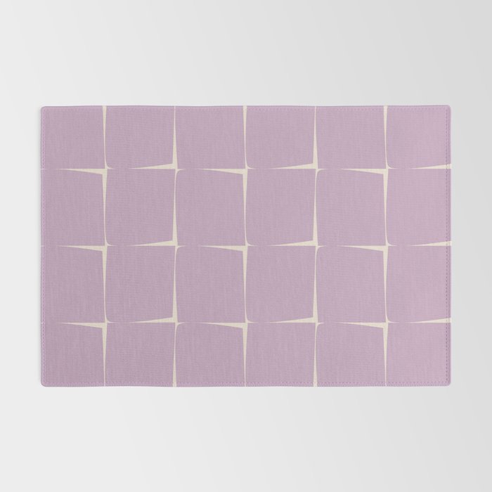 Lavender Flux Check Grid Pattern Rug Gallery Image 2