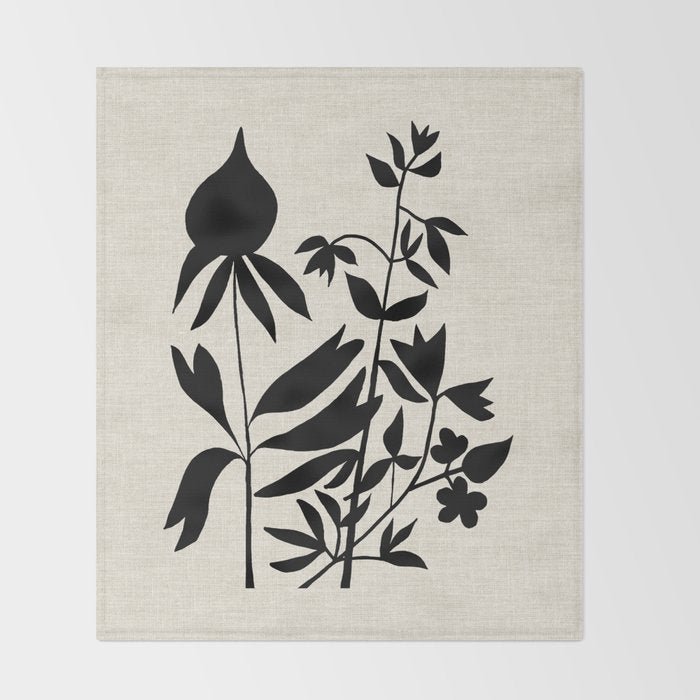 Poppy Bouquet Throw Blanket Gallery Image 2