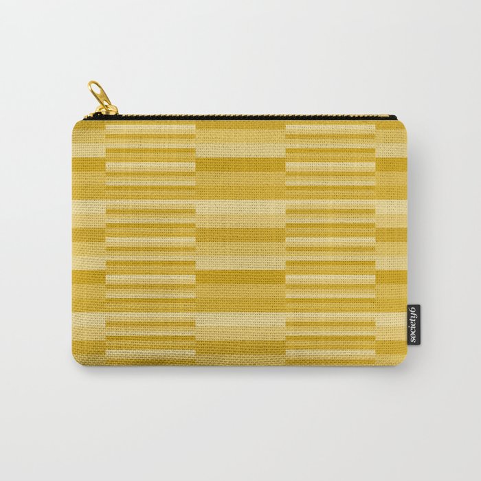Mixed Stripes Pattern XI Golden Yellow Carry All Pouch Gallery Image 1